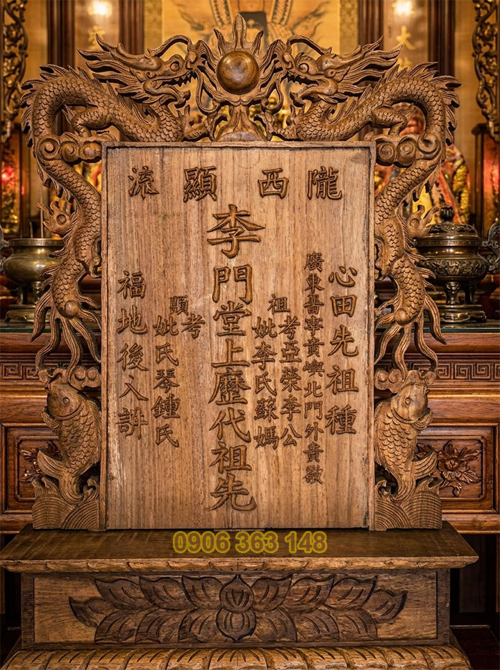 Bài vị gỗ Kim Tín chế tác